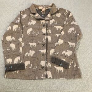 Munki Munki polar bear pajama top. Size medium.